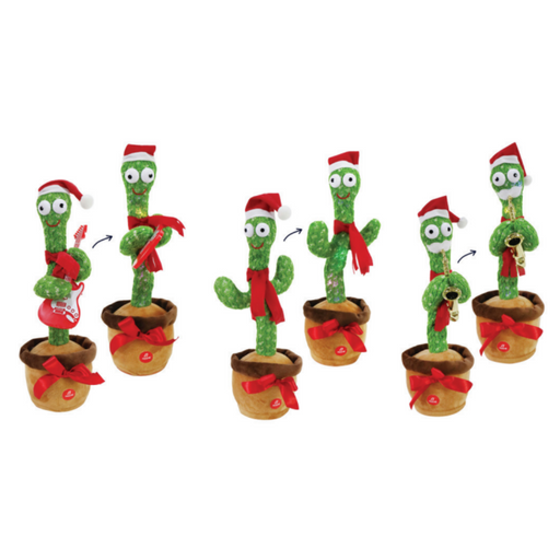 Ronis Sing n Twirl Christmas Cactus 34cm Assorted