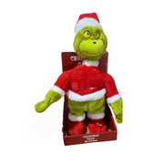 Singing and Dancing Green Monster 30cm – Plush animated Grinch-style Christmas toy that sings and moves