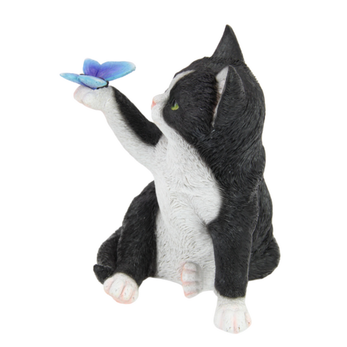 Ronis Sitting Cat Holding Butterfly 20cm 2 Asstd