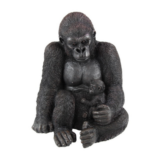 Ronis Sitting Gorilla with Baby 40cm