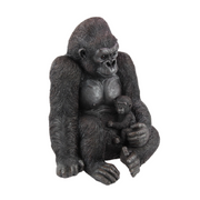 Ronis Sitting Gorilla with Baby 40cm