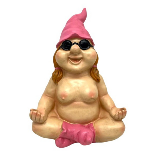 Ronis Sitting Naked Yoga Gnome Female 29cm