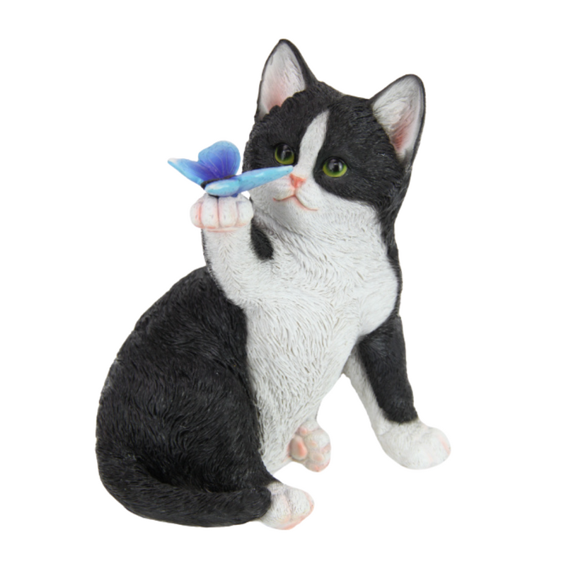 Ronis Sitting Cat Holding Butterfly 20cm Assorted