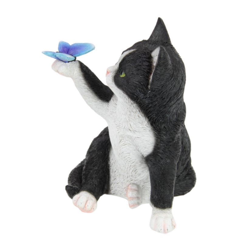Ronis Sitting Cat Holding Butterfly 20cm Assorted