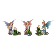 Ronis Sitting Fairy with Flowers 10cm Assorted – thumbnail