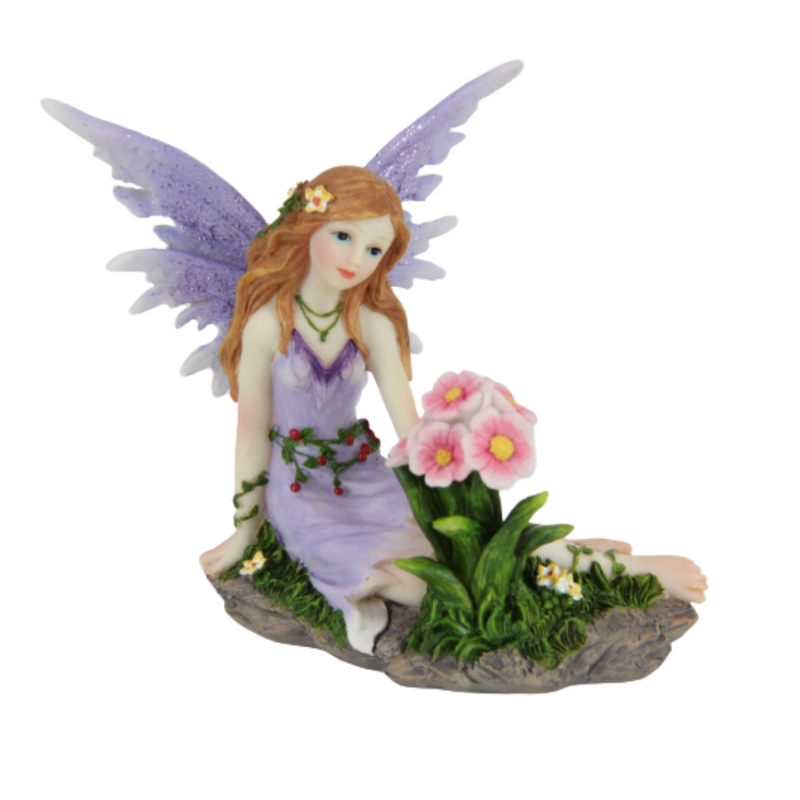 Ronis Sitting Fairy with Flowers 10cm Assorted
