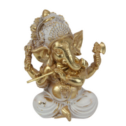 Ronis Sitting Ganesh In Gold Finish 12cm 3 Asstd