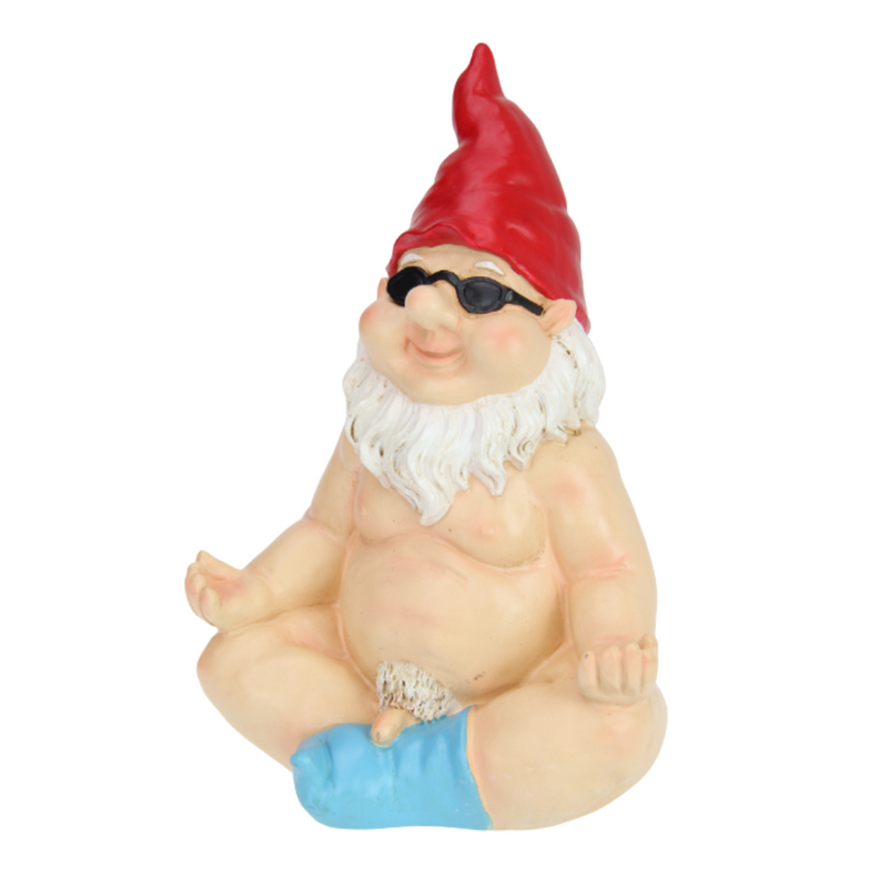 Ronis Sitting Naked Yoga Gnome Man 29cm Assorted