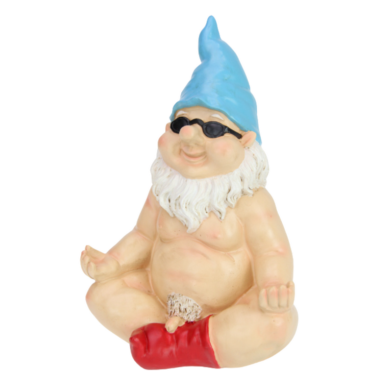 Ronis Sitting Naked Yoga Gnome Man 29cm Assorted