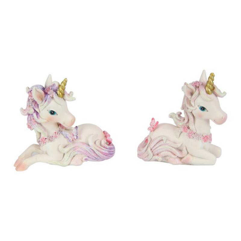 Ronis Sitting Unicorn with Butterfly 8cm Assorted