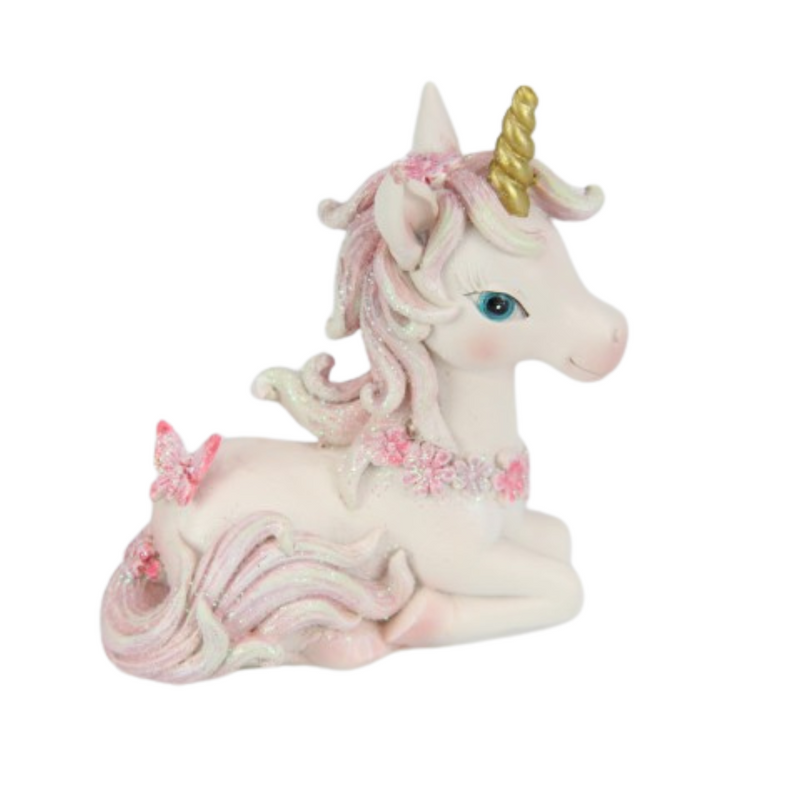 Ronis Sitting Unicorn with Butterfly 8cm Assorted