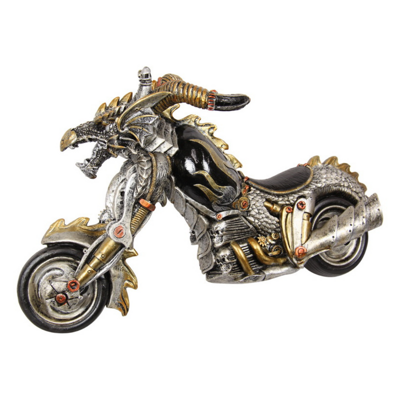 Ronis Skull Hell Rider Steampunk Biker 36cm