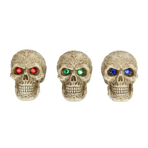 Ronis Skull with Red/Green/Blue Eyes 7cm Assorted