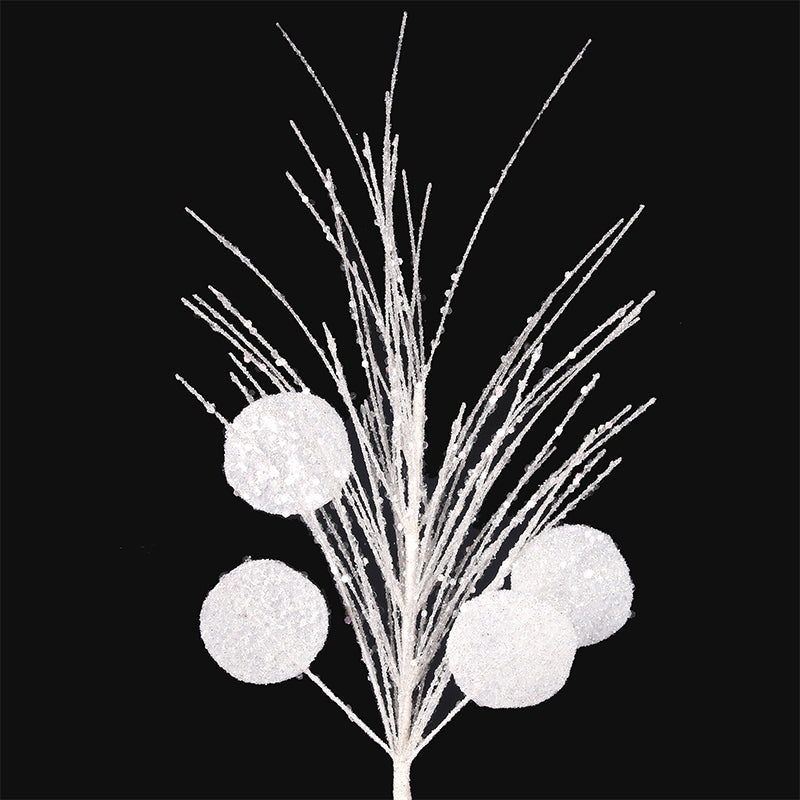 White snow ball stem 60cm artificial Christmas decoration