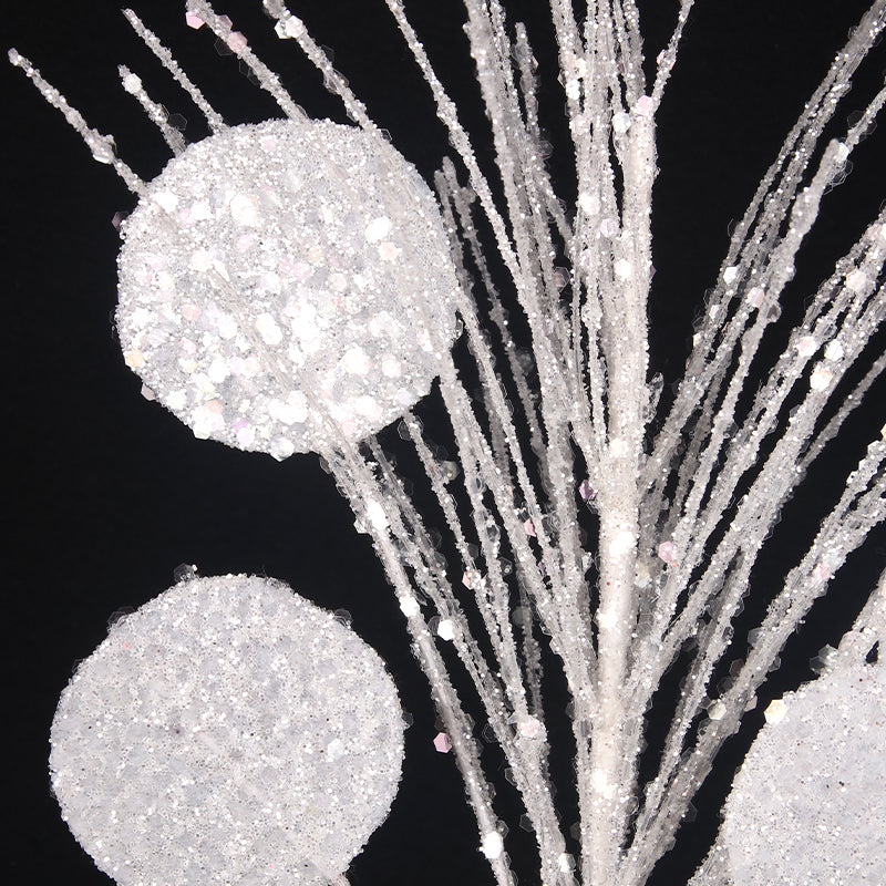 White snow ball stem 60cm artificial Christmas decoration