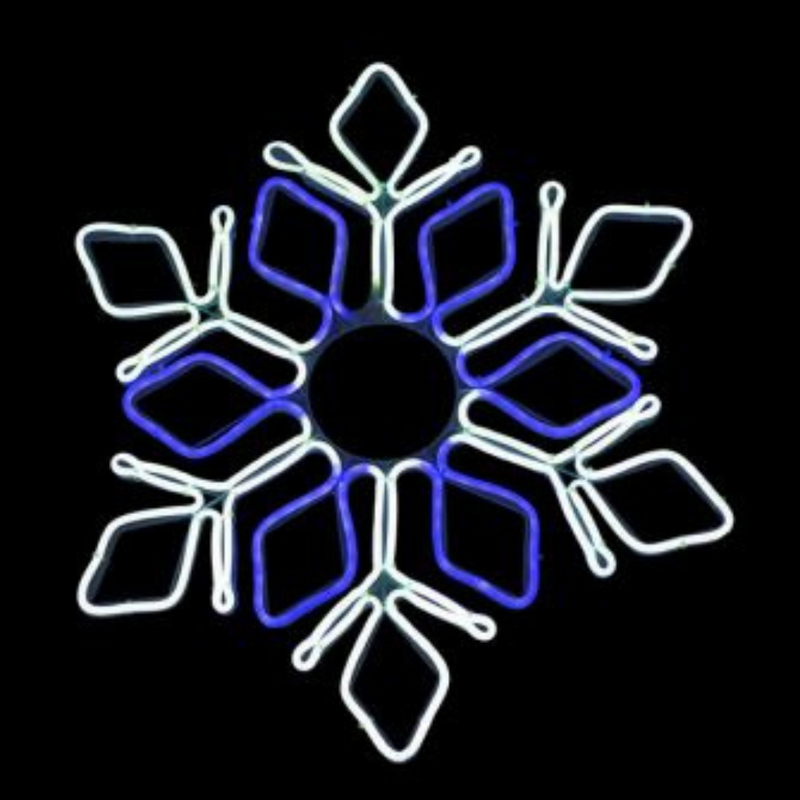 Ronis Snowflake Neon Flex Light 60cm Blue+White Silhoutte