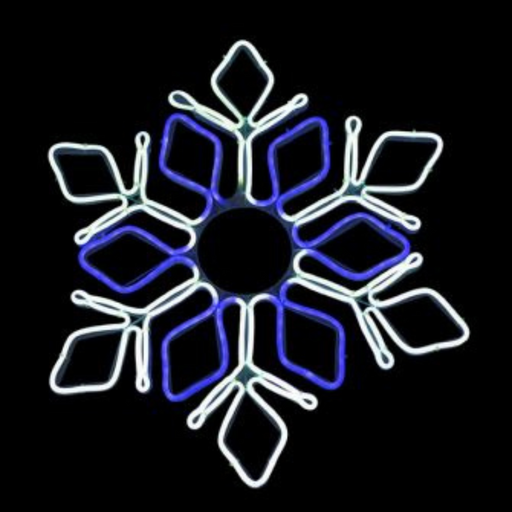 Ronis Snowflake Neon Flex Light 60cm Blue+White Silhoutte