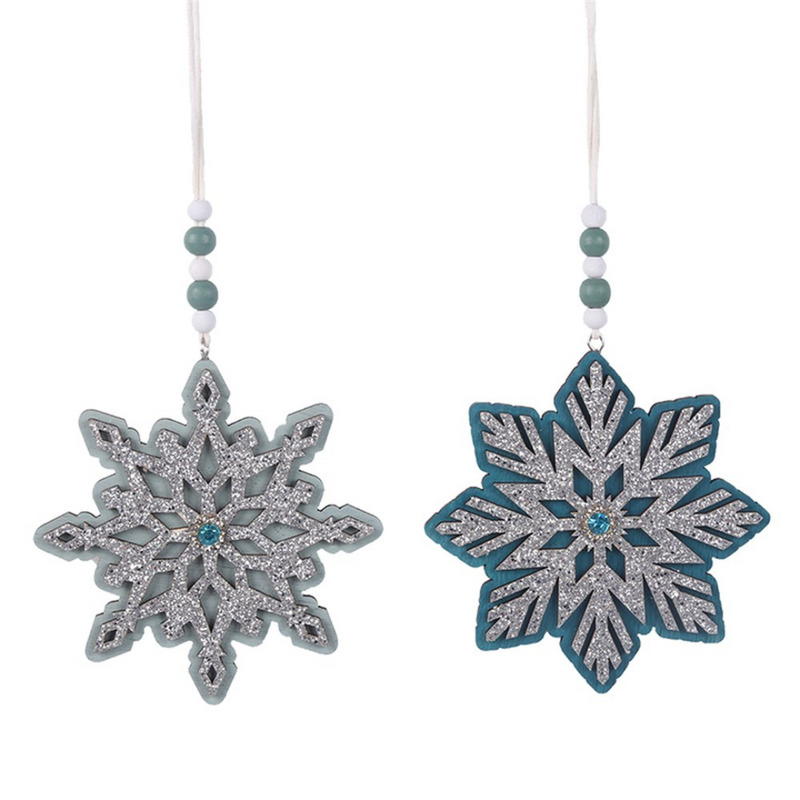 Ronis Snowflake Tree Ornament 11x11cm 2 Asstd