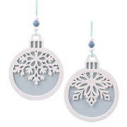 Ronis Snowflake Tree Ornaments 11x8.7cm 2 Asstd