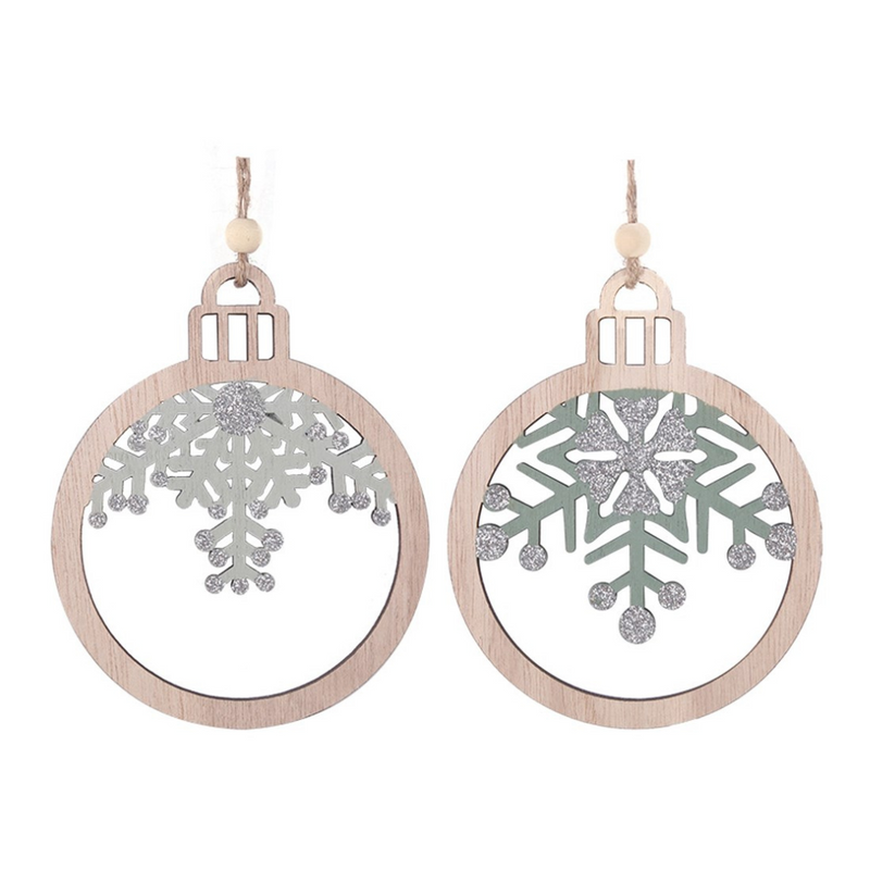 Ronis Snowflake Tree Ornaments 12x9.8x0.5cm 2 Asstd