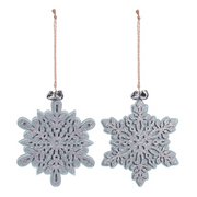 Ronis Snowflake Tree Ornaments MDF 11.5cm 2 Asstd – thumbnail