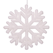 24cm white polyfoam snowflake decoration for Christmas tree and winter décor
