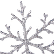Snowflake stem 55cm silver – sparkling Christmas decorative pick
