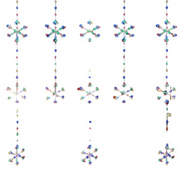 Snowflake Window Light Rainbow 1.2x1.3m – large LED snowflake decoration with multicolor lights for Christmas and winter displays