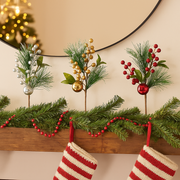 Assorted snowy pine berry bauble for Christmas tree and décor