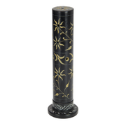 Ronis Soapstone Incense Tower 27cm Black/Gold Assorted – thumbnail