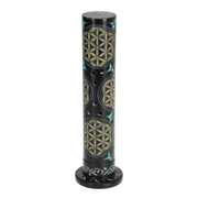 Ronis Soapstone Incense Tower 27cm Black/Gold Assorted – thumbnail