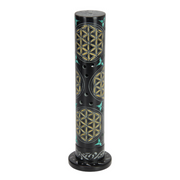 Soapstone Incense Tower 27cm Black/Gold Assorted – thumbnail