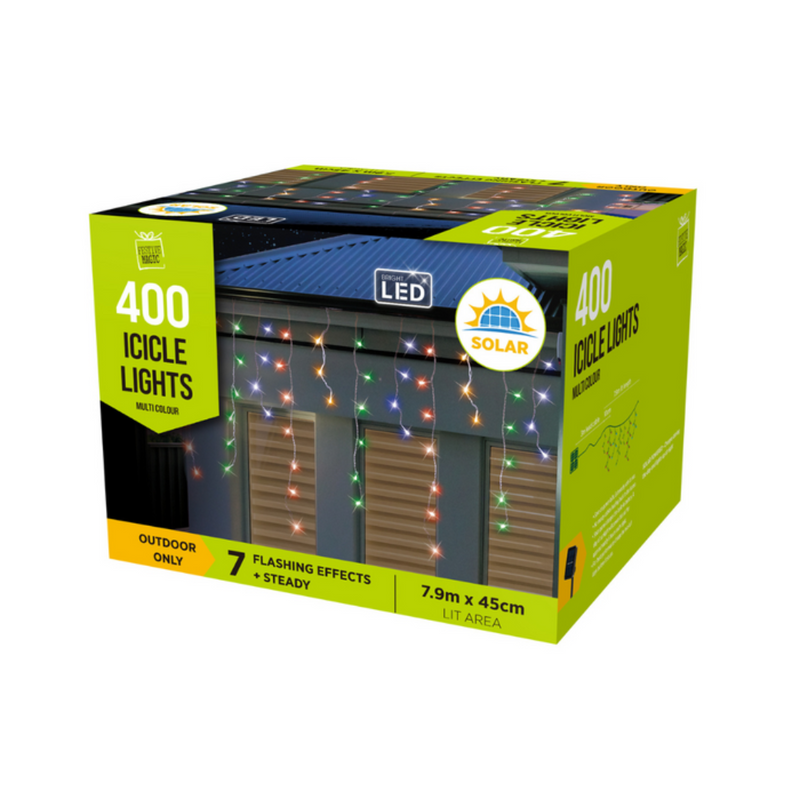 Ronis Solar Icicle Lights 400 Multi