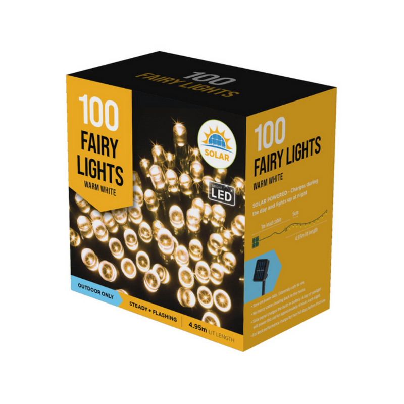 Ronis Solar Led Fairy Lights 100 Warm