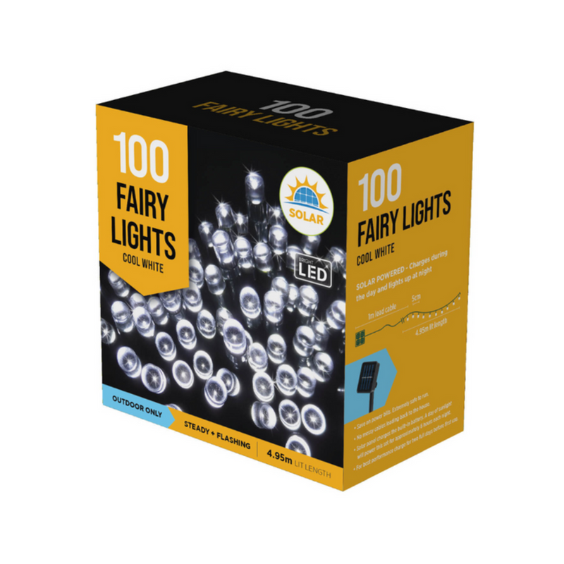 Ronis Solar Led Fairy Lights 100 White