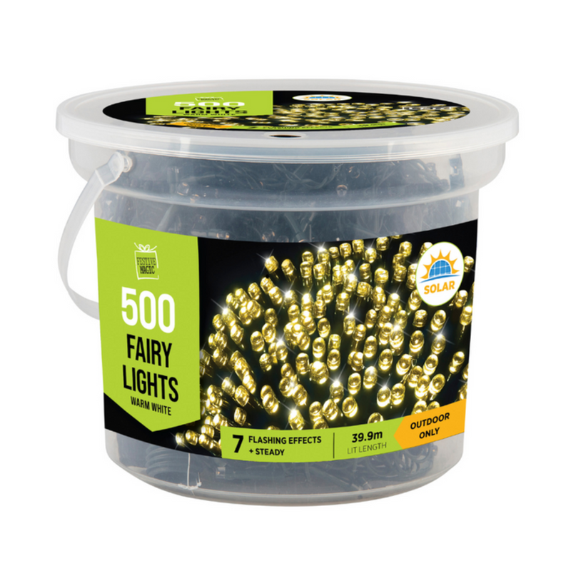 Ronis Solar Led Fairy Lights 500Pc Warm White