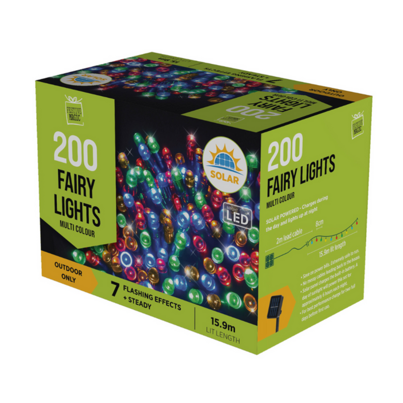 Ronis Solar Led Lights Multi 200Pc Try Me Srt