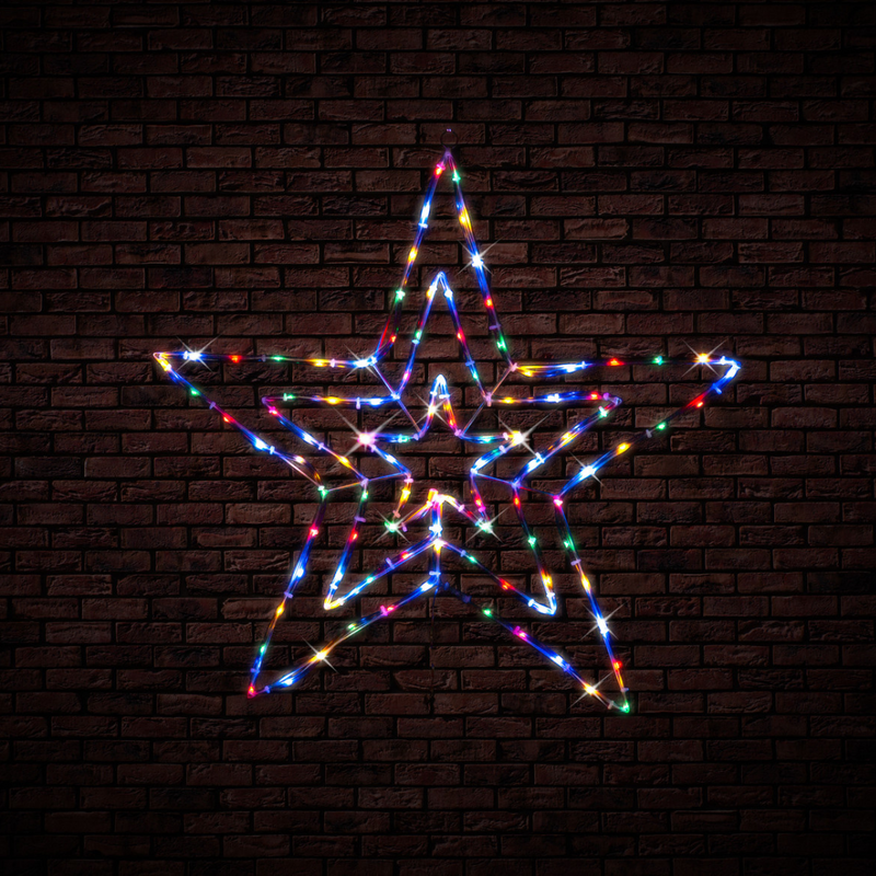 Ronis Solar Led Tubelight 3D Star Flash Multi