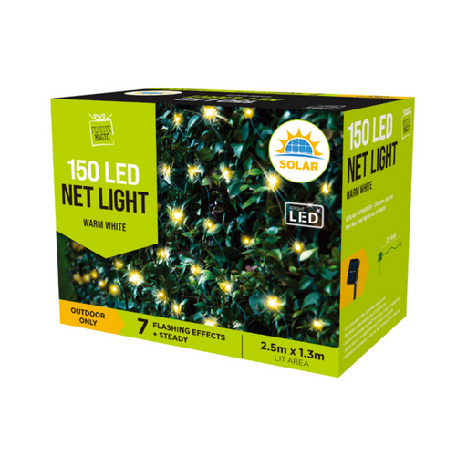 Ronis Solar Net Light 150Pc Warm White