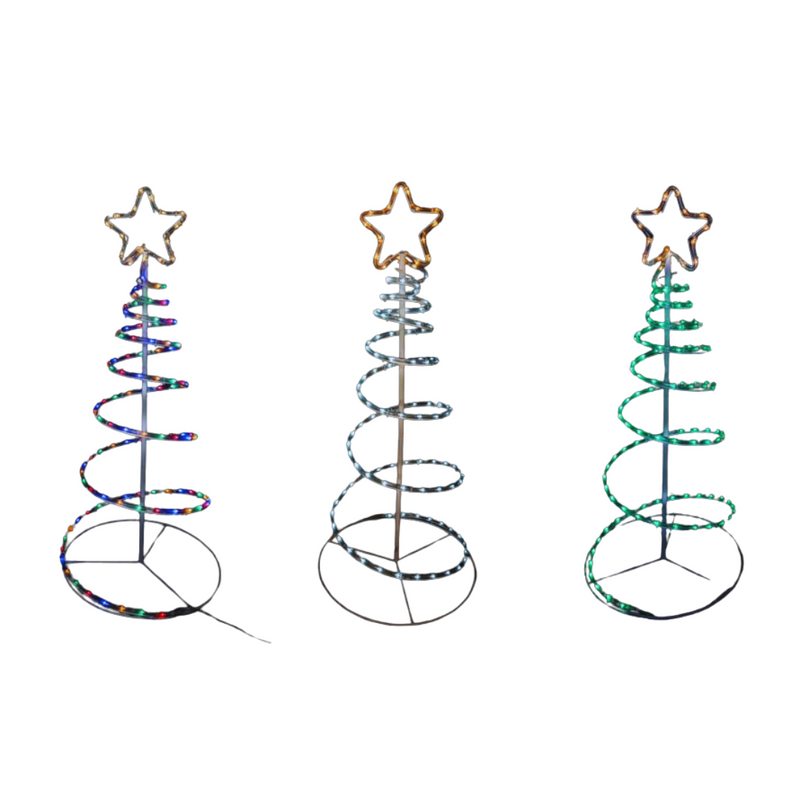 Ronis Solar Spiral Rope Light Tree 90cm Assorted