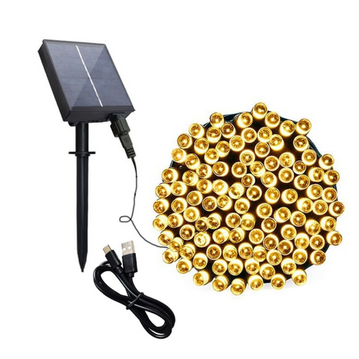 Ronis Solar USB Dual LED Fairy Lights 300 Warm