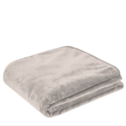 Mink Blanket DB Grey Beige 200x220cm 3.7Kg 800GSM