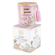 Ronis Someone Special Candle With Wood Lid and Tassel Vanilla 10x13cm – thumbnail