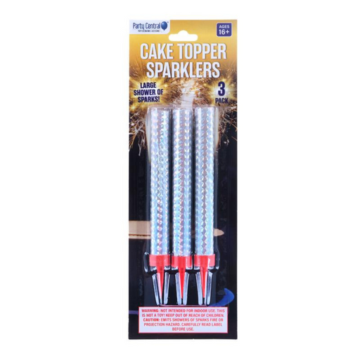 Ronis Sparklers Cake Toppers 12x1.5cmD 3pk