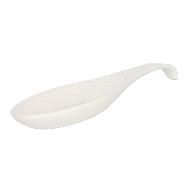 Ronis Spoon Rest 22x9cm Speckled White