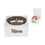 Ronis Square Box with Home & Tree of Life Design 15cm – thumbnail