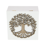 Ronis Square Box with Home & Tree of Life Design 15cm – thumbnail
