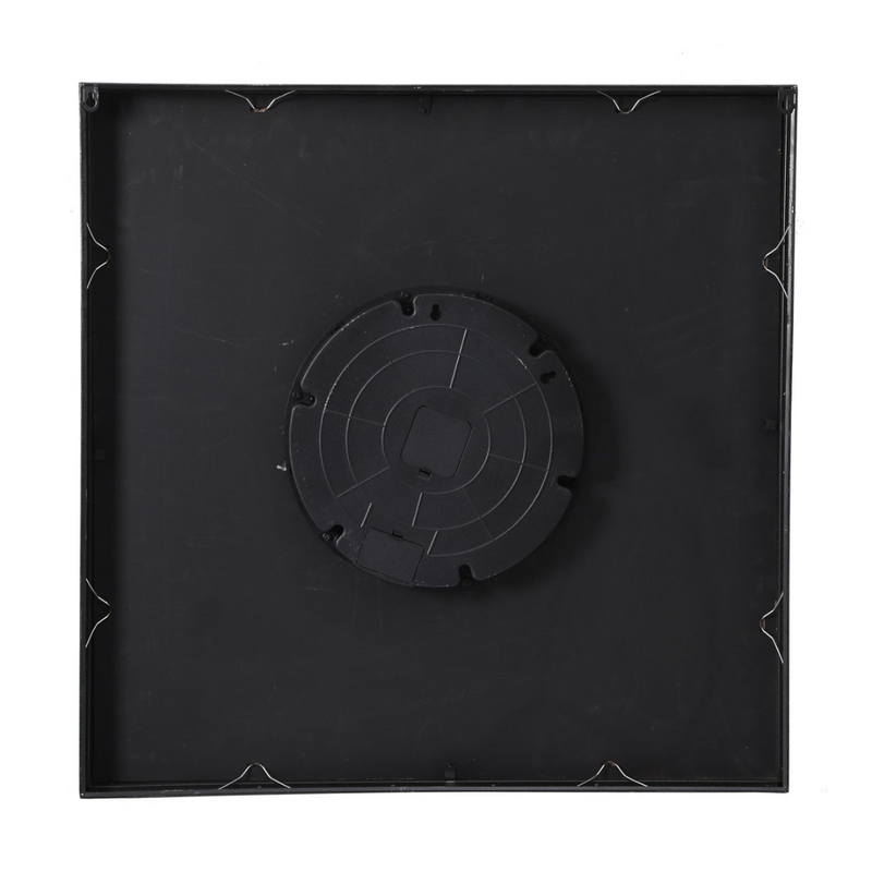 Square Gareth 80x80cm Grey Wall Clock with Exposed Gear Design and Roman Numerals – Industrial Style Timepiece