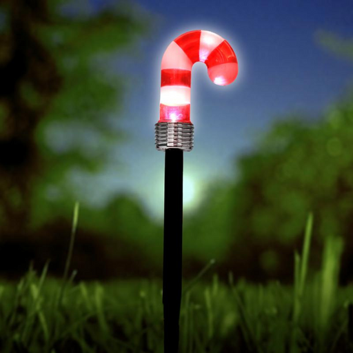 Ronis Stake Light Solar Candy Cane 1 LED 7.5x40cm Cool White