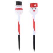 Ronis Stake Light Solar Candy Cane Snowman 1 LED 36cm Cool White Assorted